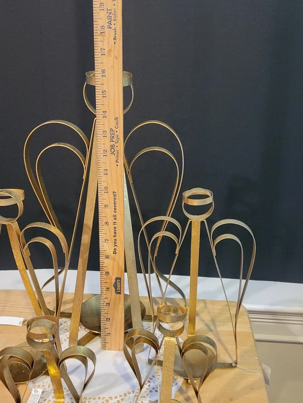 Set of 5 JCP Vintage Metal Angel Candle Tealight  Candle Holders 3 Sizes